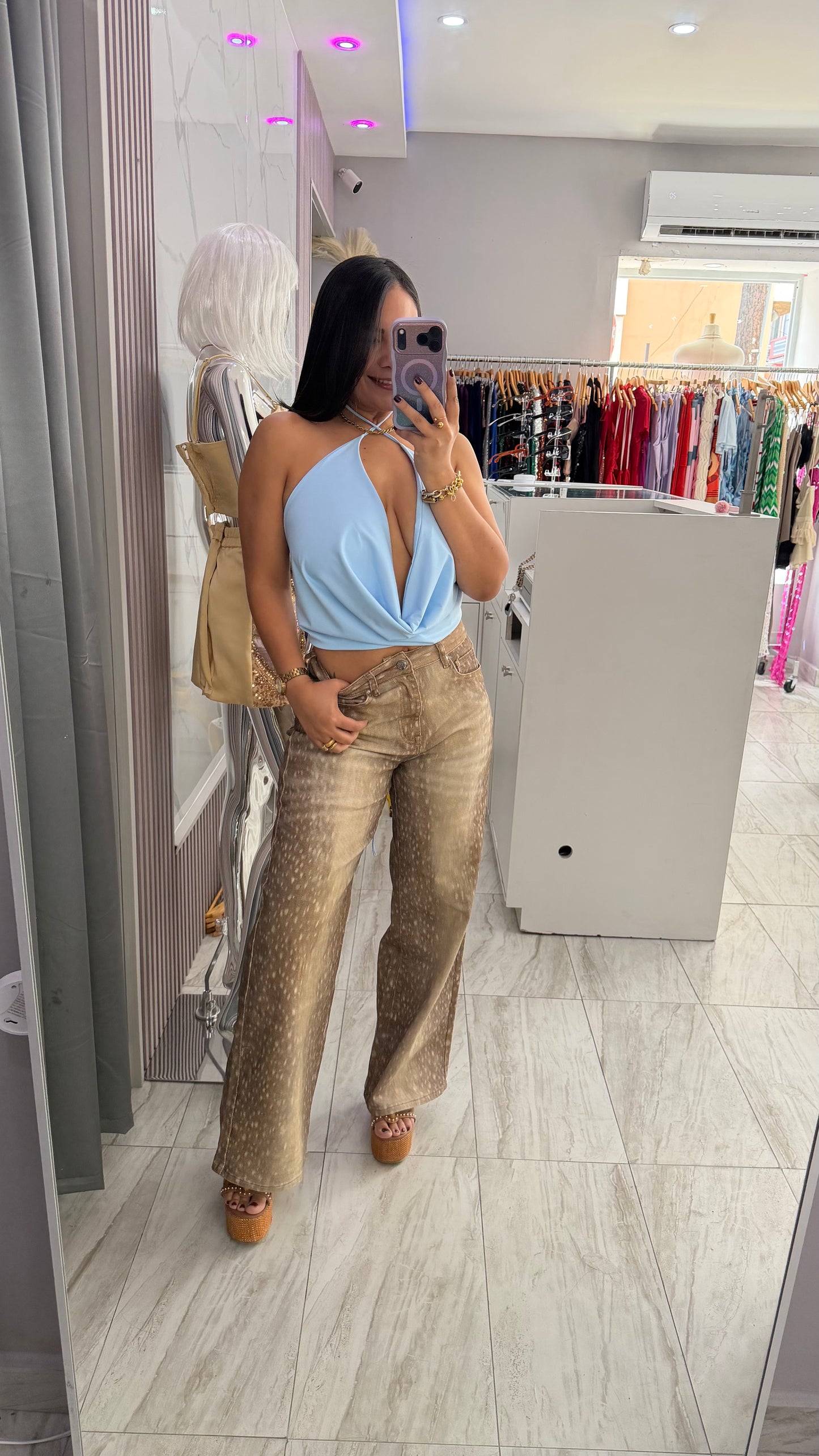 BABY BLUE BASIC TOP