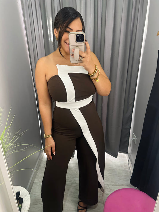 CHOCO STILETTO JUMPSUIT