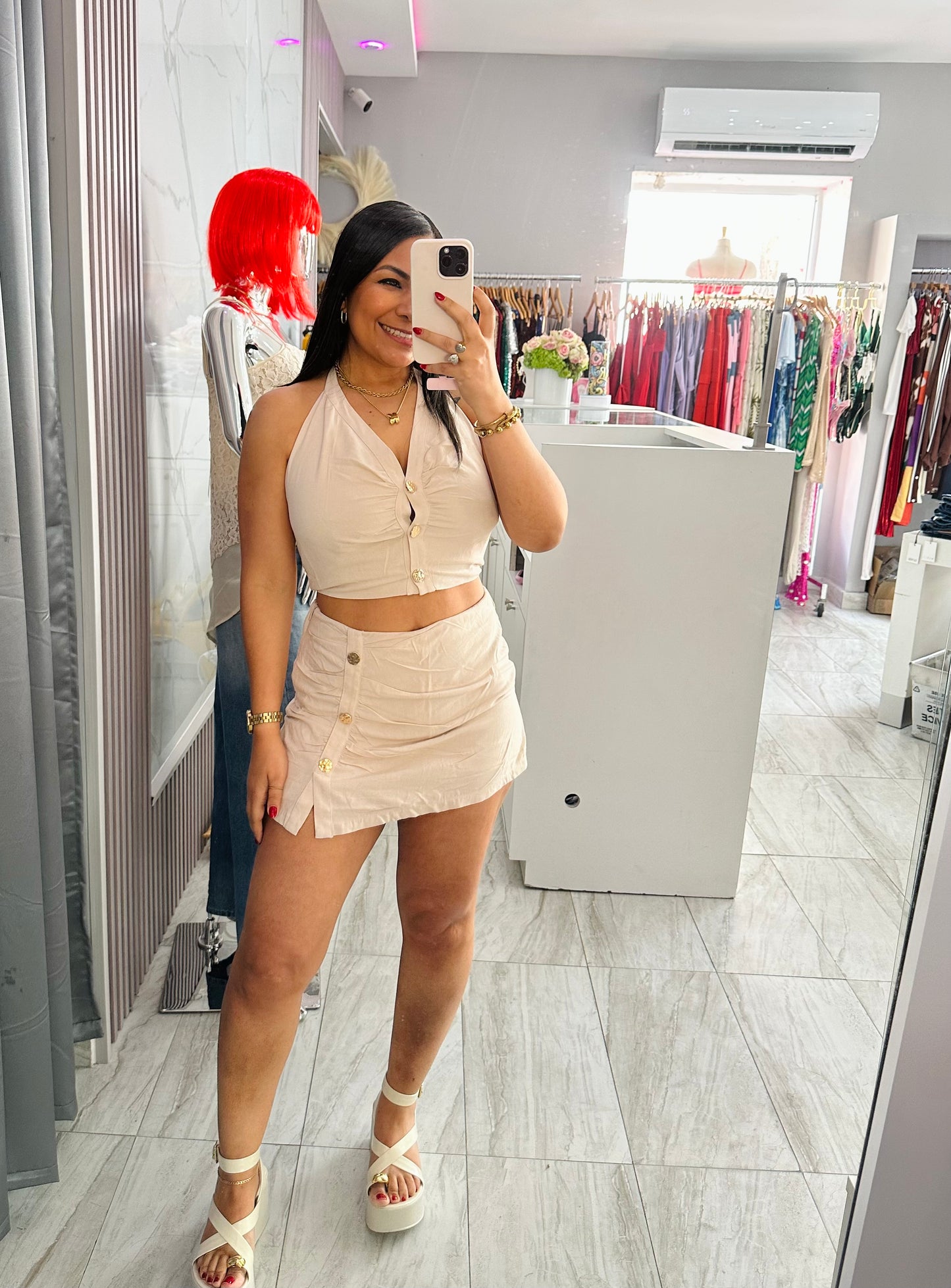 IVORY SKORT SET