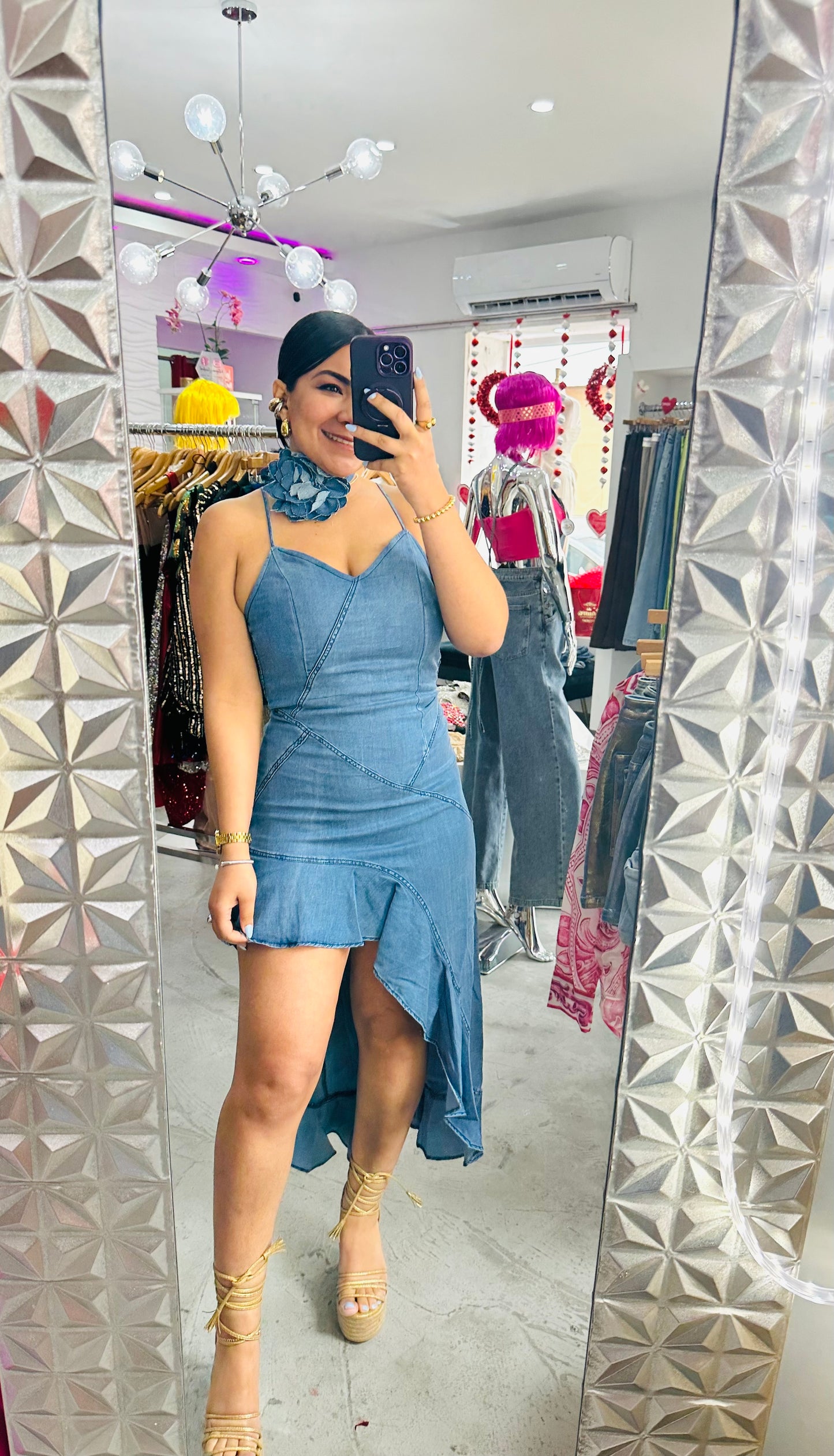 ANALIA DENIM DRESS