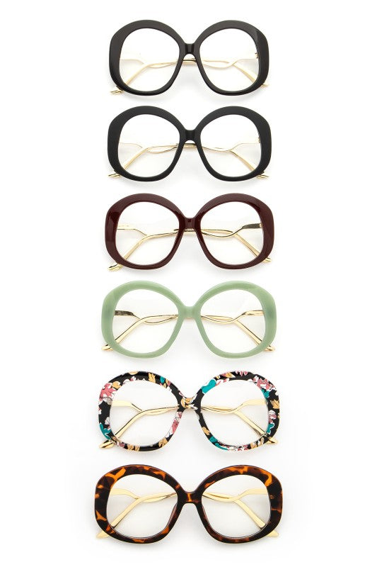 CLEAR LENS OVERSIZED OPTICAL GLASSES