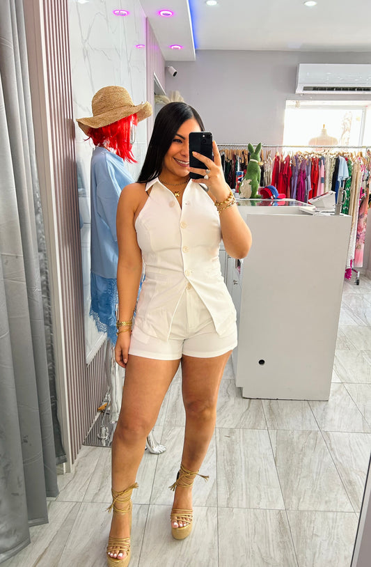 AMALIA WHITE SHORT SET