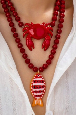 CLOWNFISH AND CRAB NECKLACE