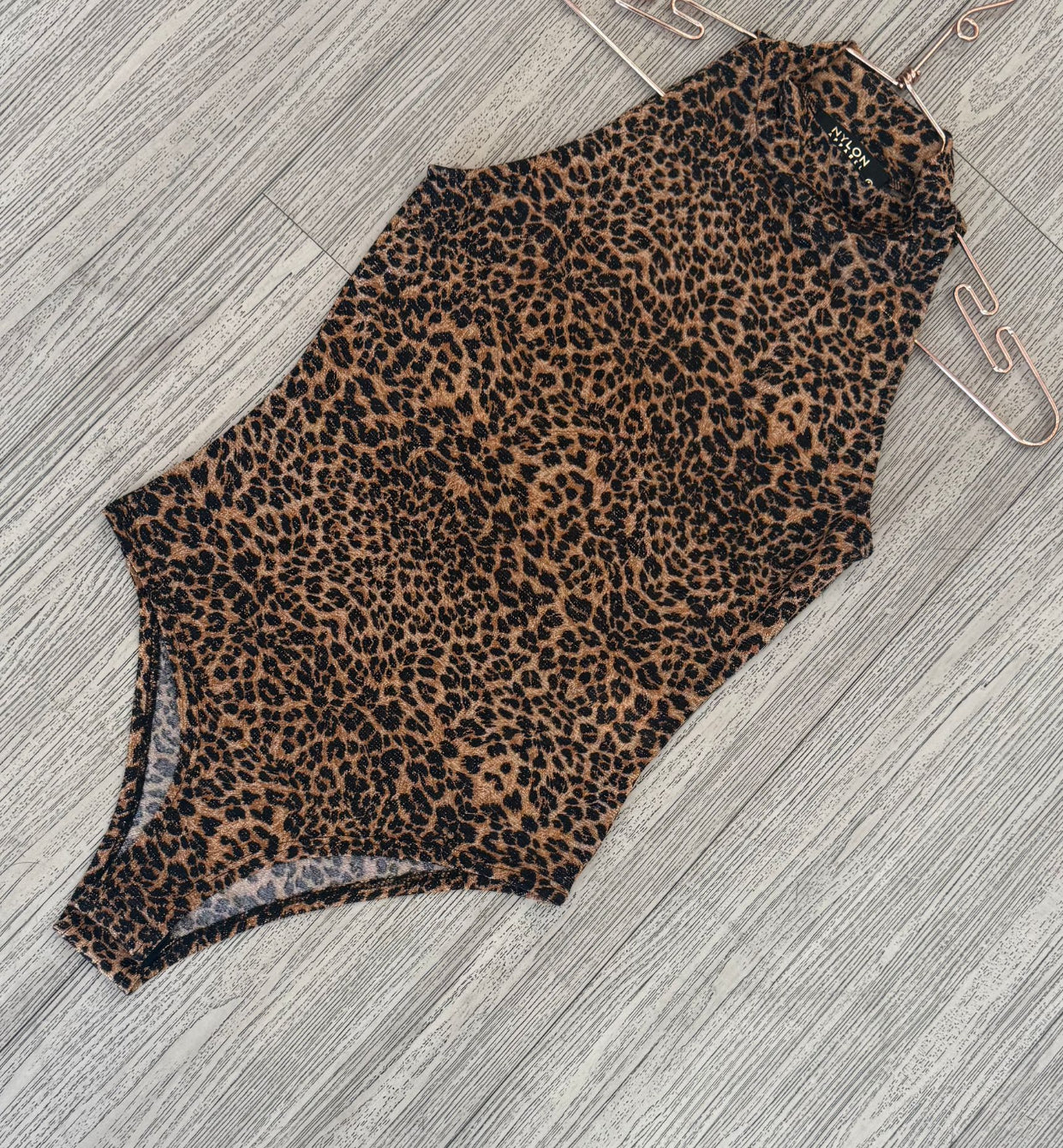MESH ANIMAL PRINT BODYSUIT