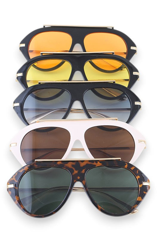 ABSTRACT SHIELD UNISEX SUNGLASSES