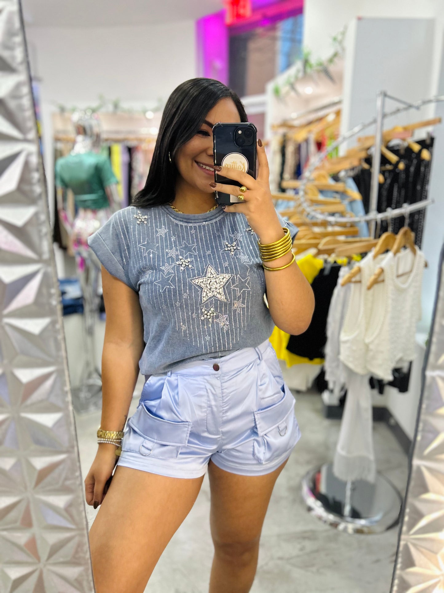 STARS DENIM TOP