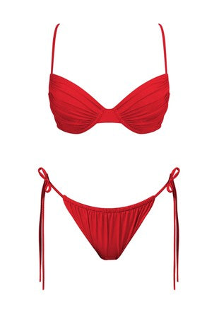 HOT RED BIKINI SET
