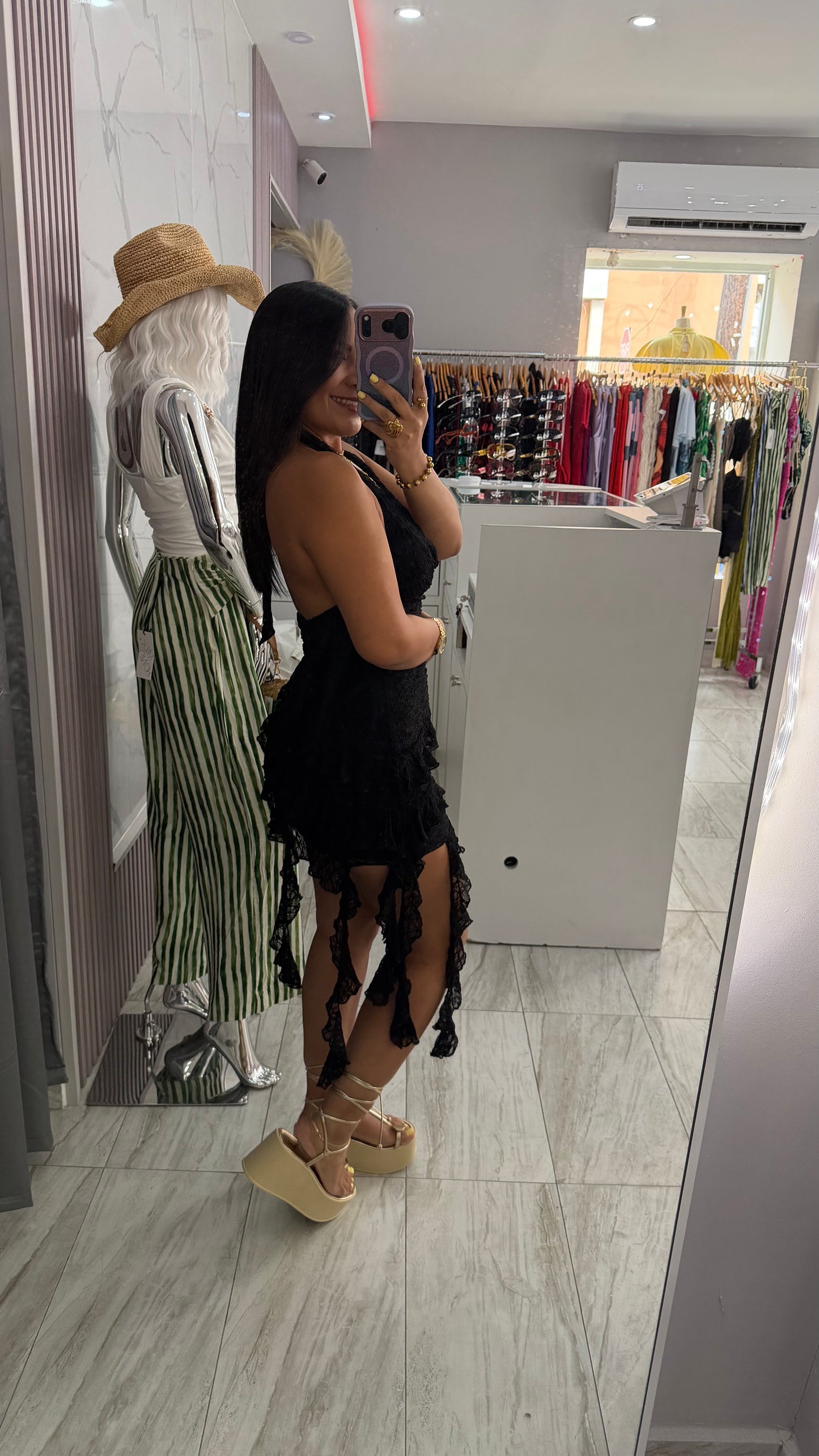 MAYA BLACK MINI DRESS