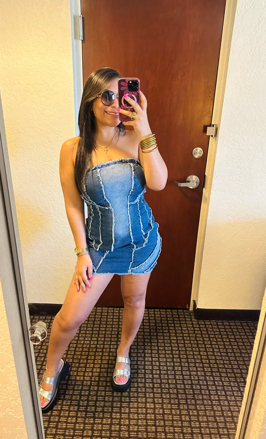 DENIM MINI DRESS