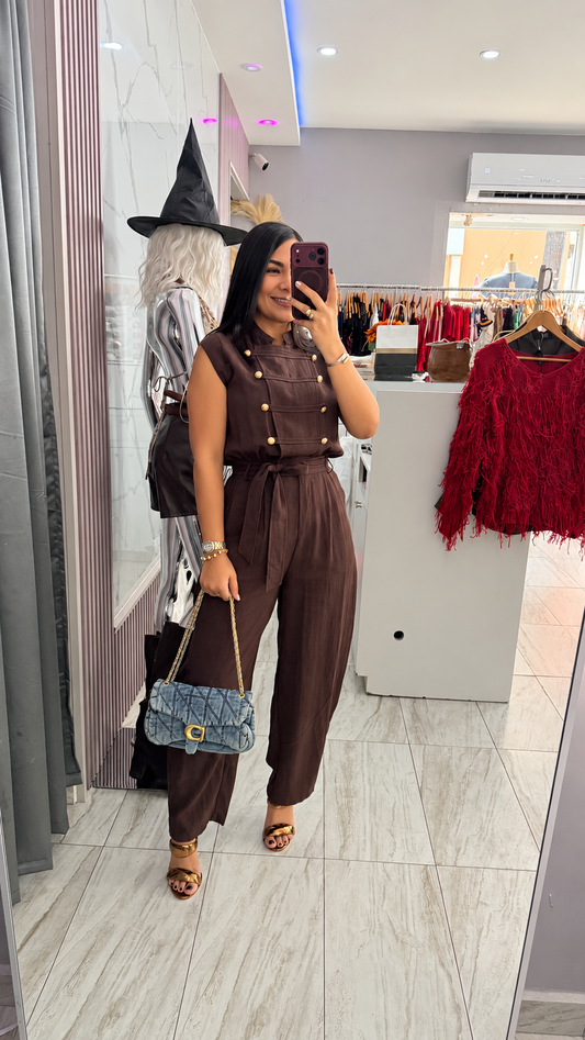 NAPOLEON JUMPSUIT CHOCOLATE