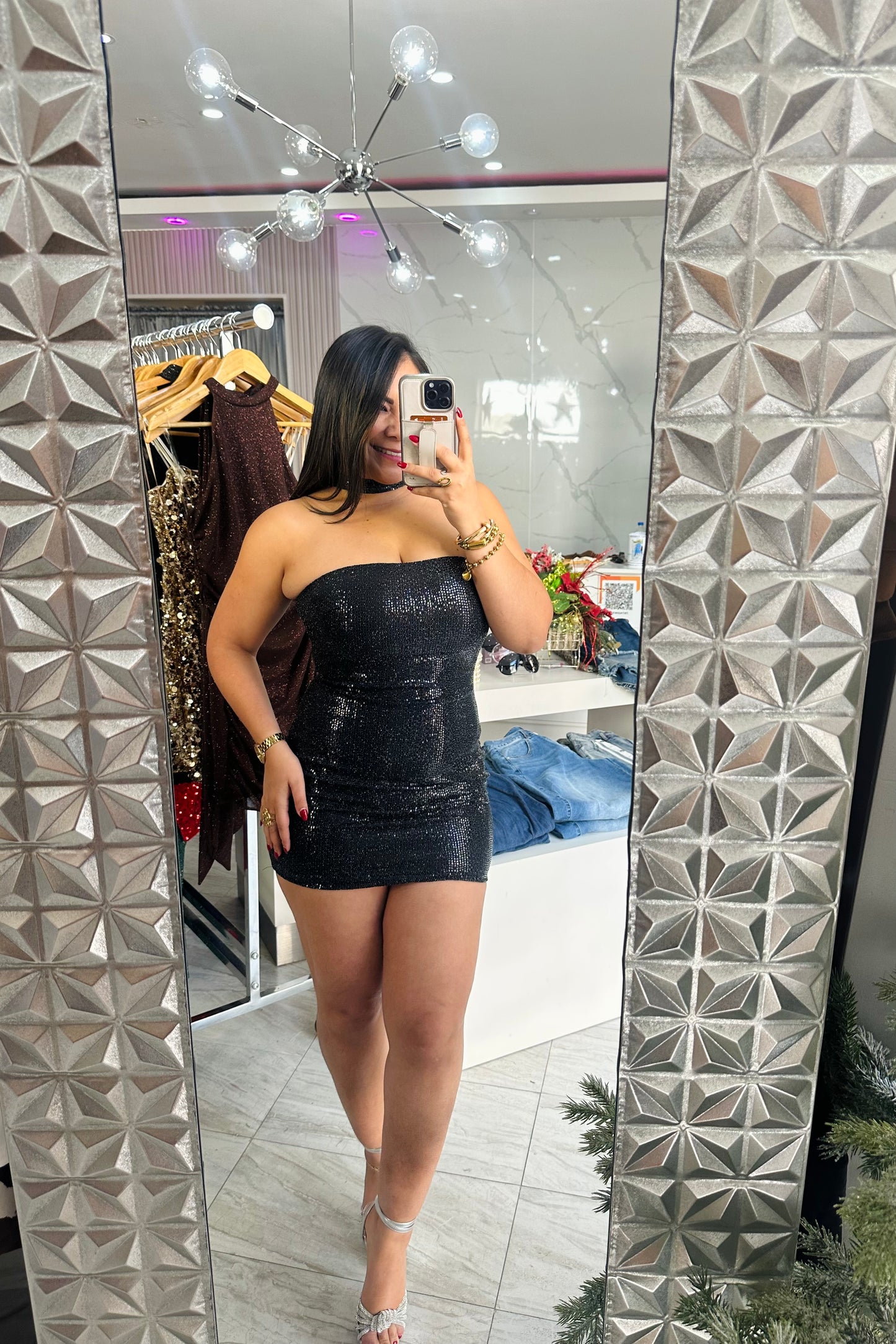 NEWYEAR BLACK MINI DRESS