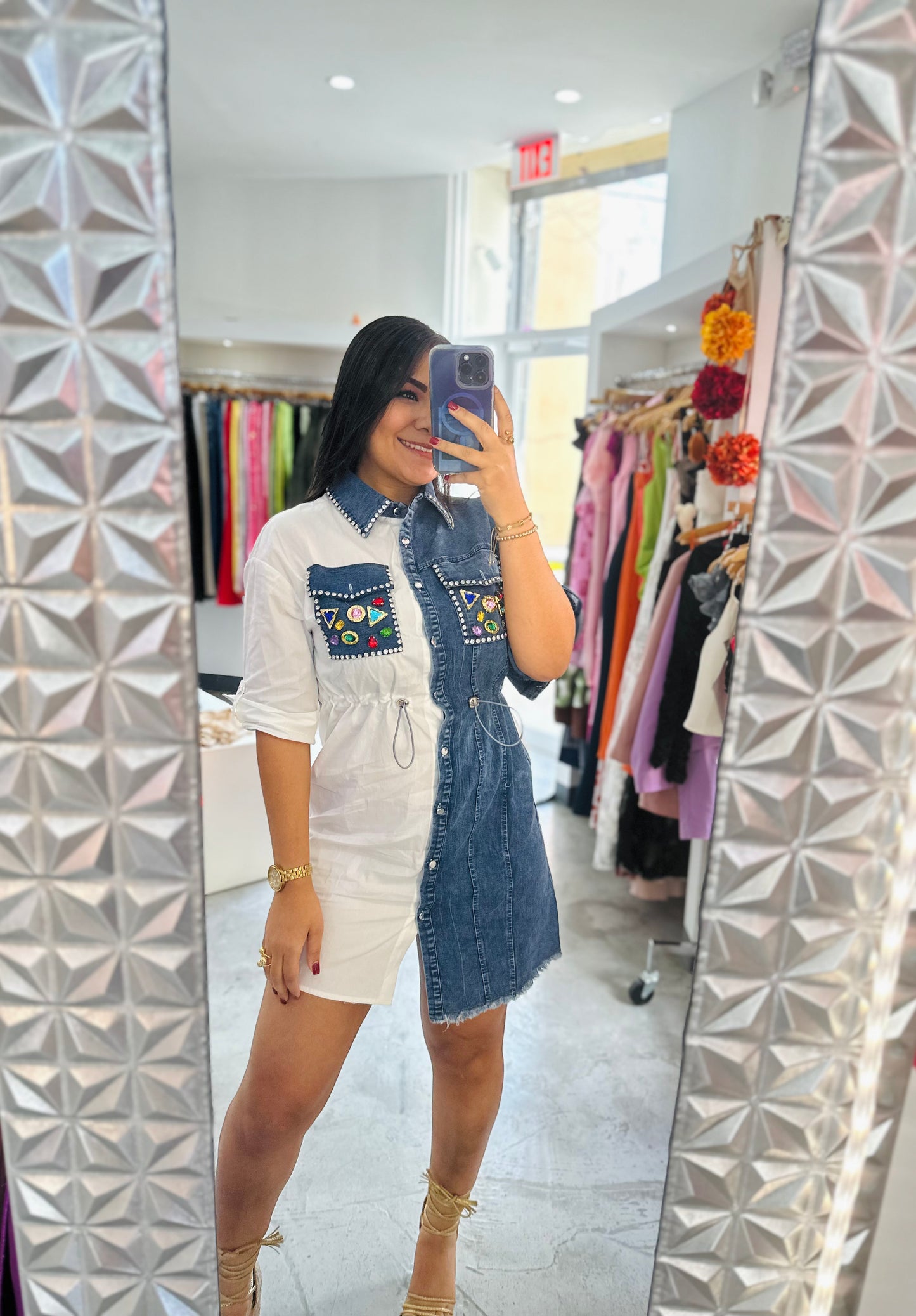 CHYRA DENIM DRESS