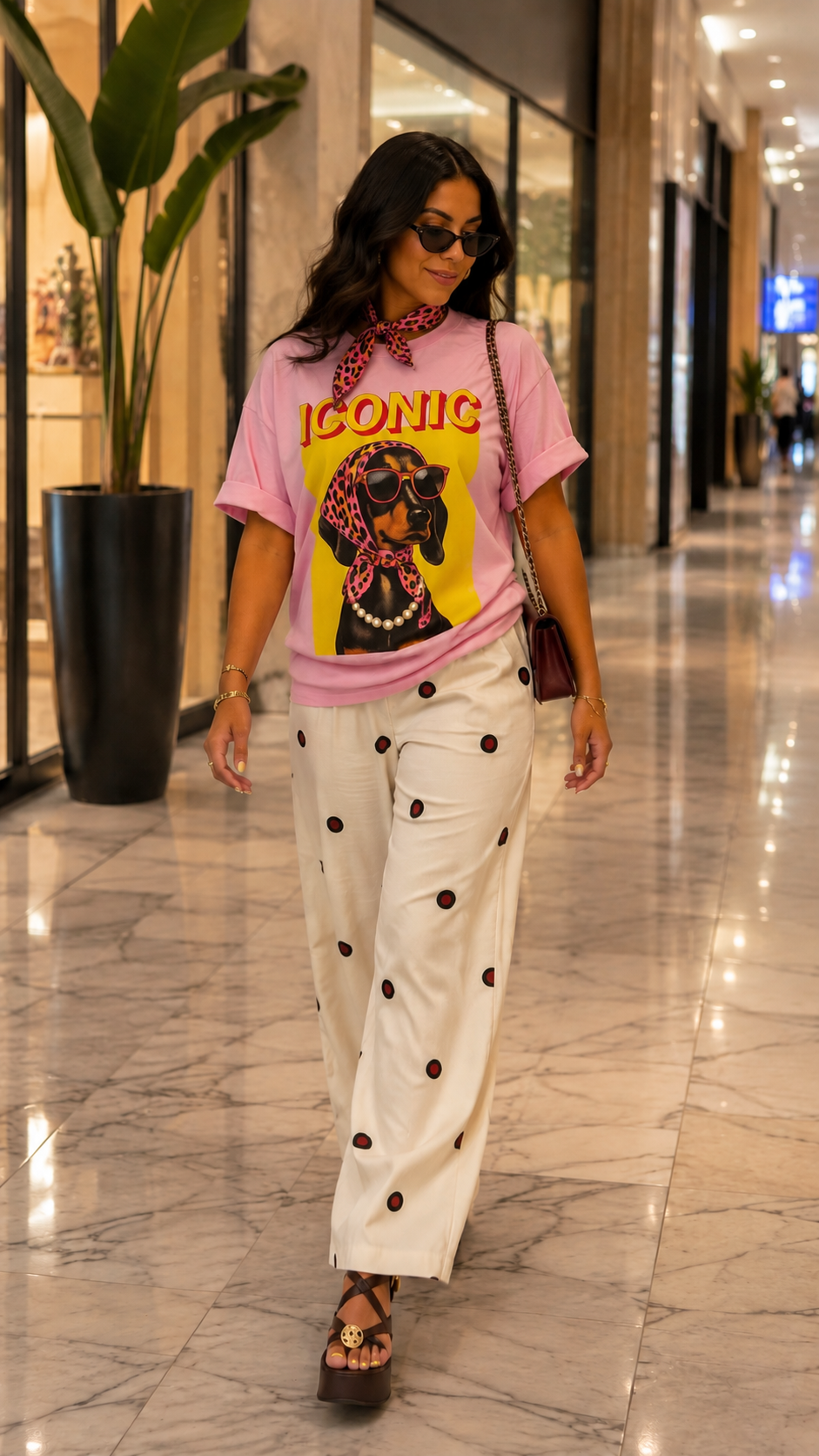 ICONIC DOGGY PINK TOP (VIENE CON PAÑOLETA)