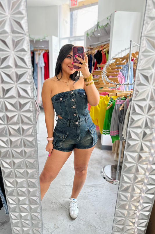 Mali Denim Romper